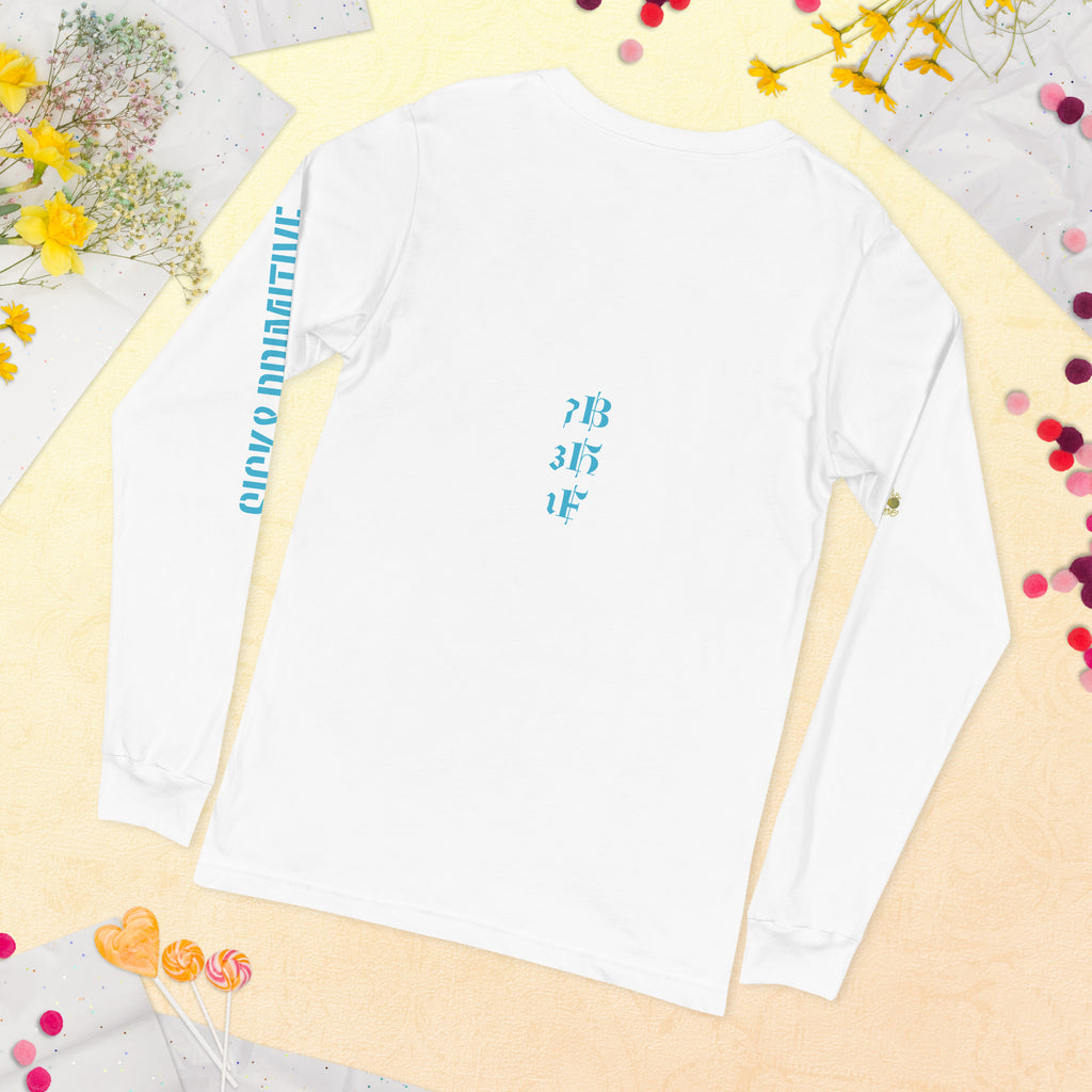 T-shirt a maniche lunghe - “7BRAINS/3HEARTS/1FACE”