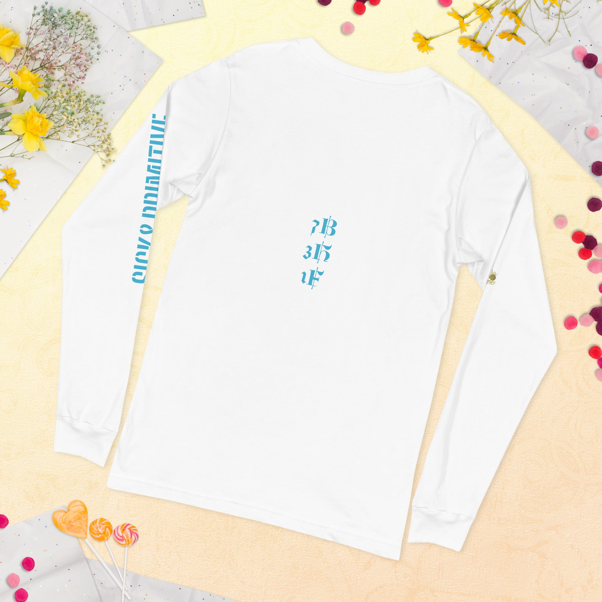 T-shirt a maniche lunghe - “7BRAINS/3HEARTS/1FACE”